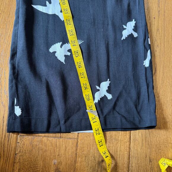 Grace Elements Soft Flowy Pants Womens Large Pull-On Stretch Black White Doves - Picture 5 of 6